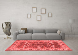 Industrial Red Washable Rugs