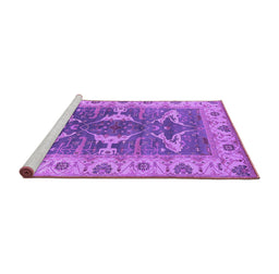 Sideview of Machine Washable Oriental Purple Industrial Area Rugs, wshurb1674pur