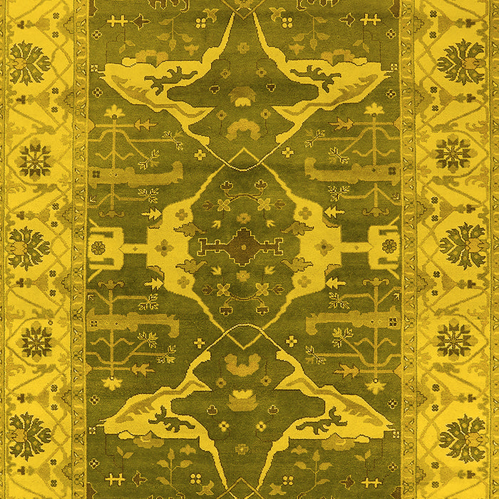 Oriental Yellow Industrial Rug, urb1674yw