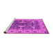 Sideview of Machine Washable Oriental Pink Industrial Rug, wshurb1674pnk