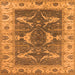 Square Oriental Orange Industrial Rug, urb1674org