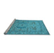 Sideview of Machine Washable Oriental Light Blue Industrial Rug, wshurb1675lblu