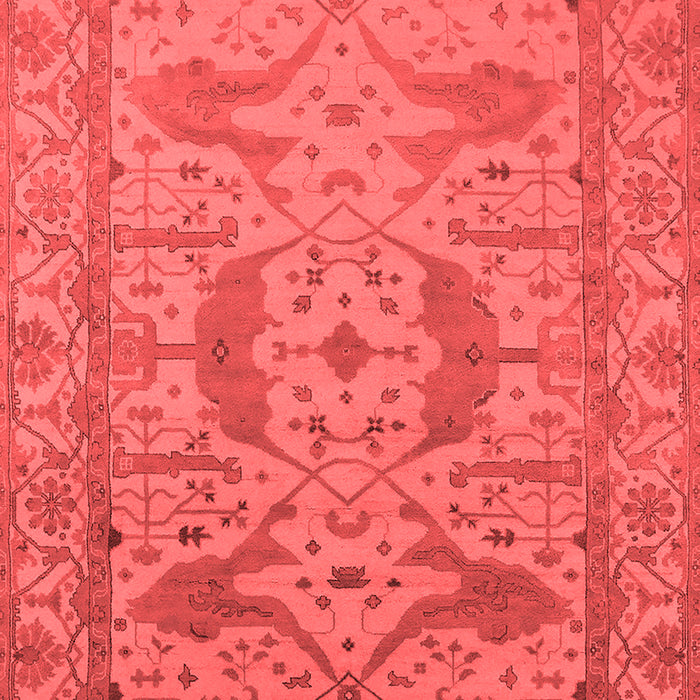 Machine Washable Oriental Red Industrial Rug, wshurb1675red
