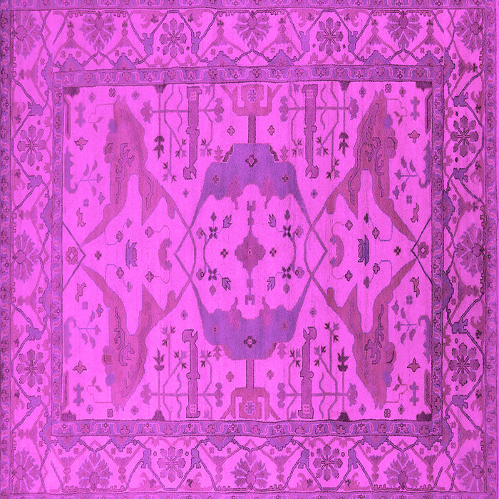 Square Machine Washable Oriental Pink Industrial Rug, wshurb1675pnk