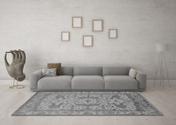Machine Washable Oriental Gray Industrial Rug in a Living Room,, wshurb1675gry
