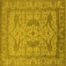 Square Oriental Yellow Industrial Rug, urb1675yw