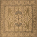 Square Oriental Brown Industrial Rug, urb1675brn