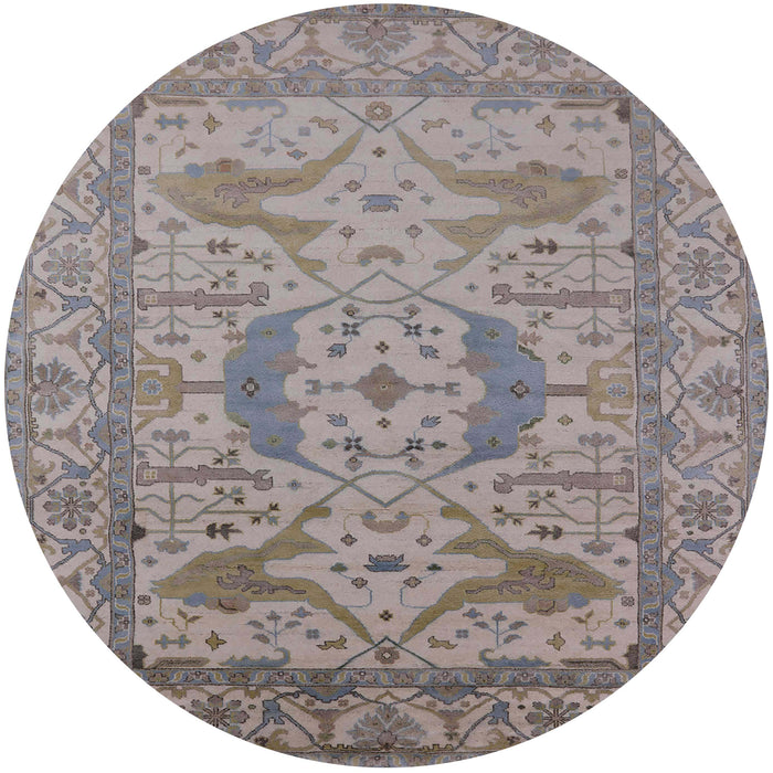 Round Machine Washable Industrial Modern Sandstone Brown Rug, wshurb1675