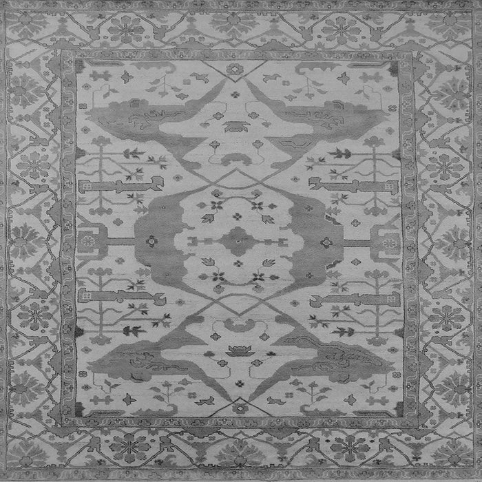 Square Machine Washable Oriental Gray Industrial Rug, wshurb1675gry