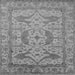 Square Machine Washable Oriental Gray Industrial Rug, wshurb1675gry