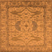 Square Oriental Orange Industrial Rug, urb1675org