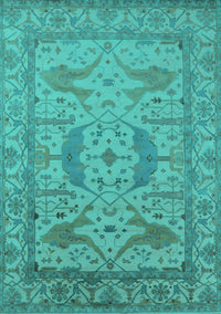 Oriental Turquoise Industrial Rug, urb1675turq