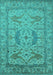 Oriental Turquoise Industrial Rug, urb1675turq