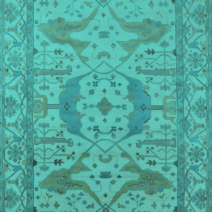 Oriental Turquoise Industrial Rug, urb1675turq