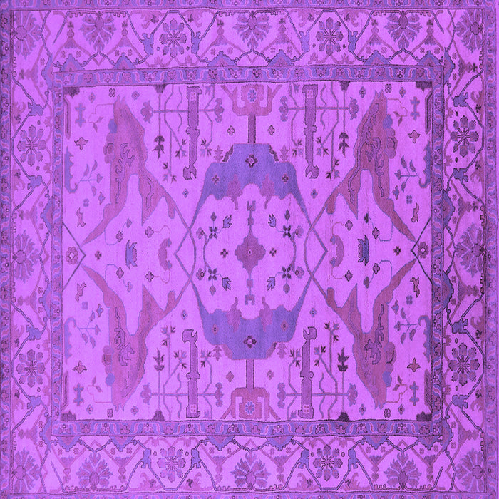 Square Machine Washable Oriental Purple Industrial Area Rugs, wshurb1675pur