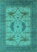 Oriental Turquoise Industrial Rug, urb1676turq