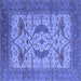 Square Oriental Blue Industrial Rug, urb1676blu