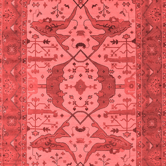 Machine Washable Oriental Red Industrial Rug, wshurb1676red