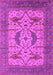 Machine Washable Oriental Pink Industrial Rug, wshurb1676pnk