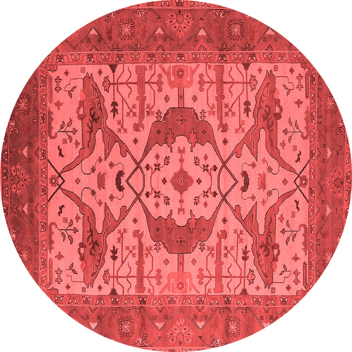 Machine Washable Oriental Red Industrial Rug, wshurb1676red