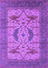 Machine Washable Oriental Purple Industrial Area Rugs, wshurb1676pur