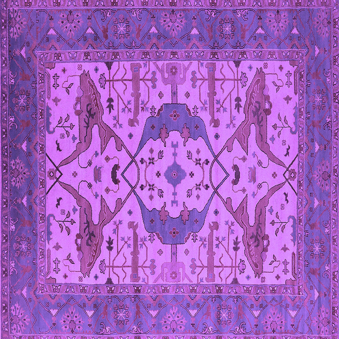 Square Machine Washable Oriental Purple Industrial Area Rugs, wshurb1676pur