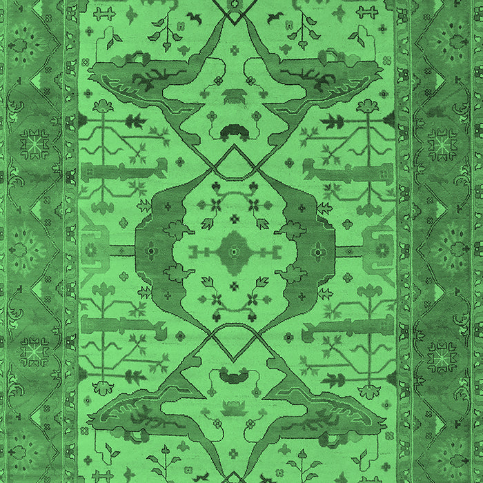 Oriental Emerald Green Industrial Rug, urb1676emgrn