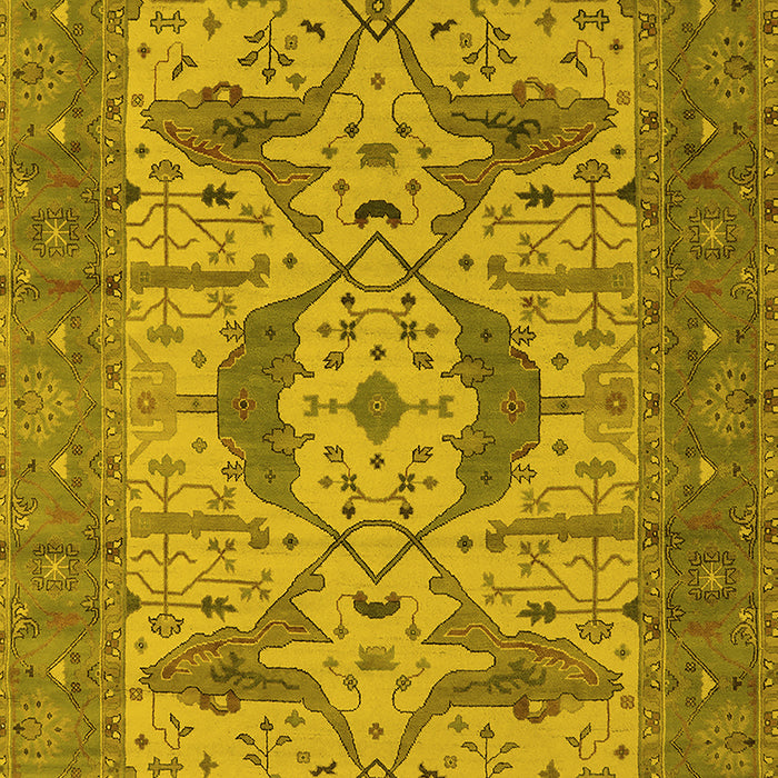 Oriental Yellow Industrial Rug, urb1676yw