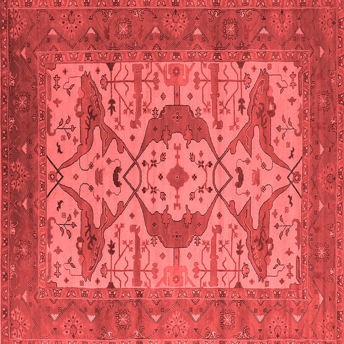 Machine Washable Oriental Red Industrial Rug, wshurb1676red