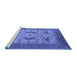 Sideview of Machine Washable Oriental Blue Industrial Rug, wshurb1676blu