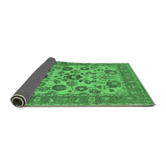 Sideview of Oriental Emerald Green Industrial Rug, urb1677emgrn