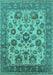 Oriental Turquoise Industrial Rug, urb1677turq