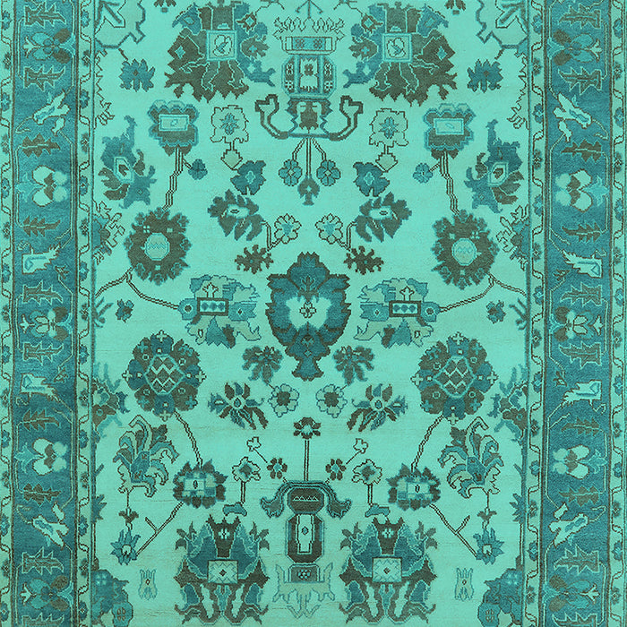 Oriental Turquoise Industrial Rug, urb1677turq