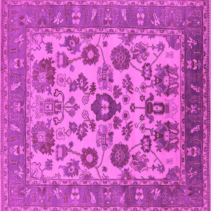 Square Oriental Pink Industrial Rug, urb1677pnk