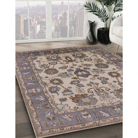 Mid-Century Modern Rosy Purple Oriental Rug, urb1677