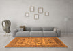 Machine Washable Oriental Orange Industrial Area Rugs in a Living Room, wshurb1677org