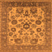 Square Oriental Orange Industrial Rug, urb1677org