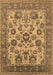 Machine Washable Oriental Brown Industrial Rug, wshurb1677brn