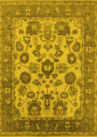 Oriental Yellow Industrial Rug, urb1677yw