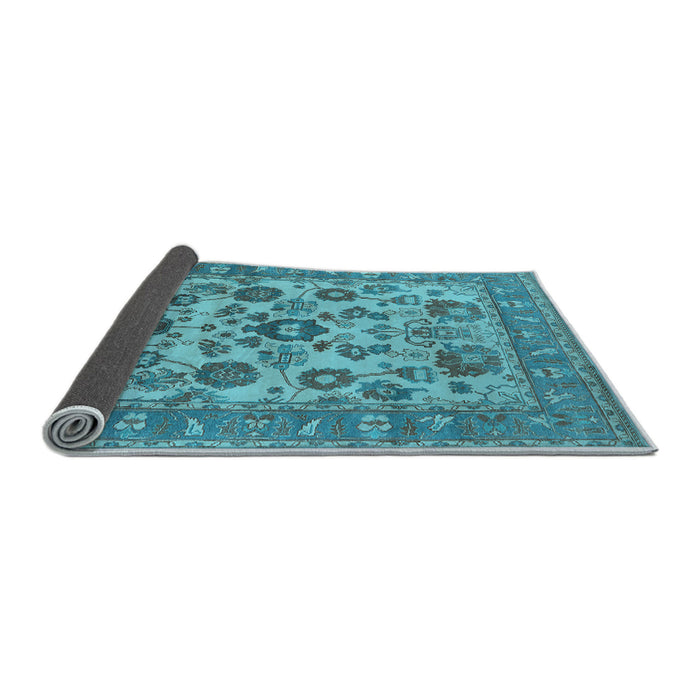 Sideview of Oriental Light Blue Industrial Rug, urb1677lblu