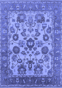 Oriental Blue Industrial Rug, urb1677blu