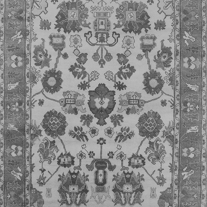 Machine Washable Oriental Gray Industrial Rug, wshurb1677gry