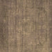 Square Oriental Brown Industrial Rug, urb1678brn