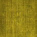 Square Machine Washable Oriental Yellow Industrial Rug, wshurb1678yw