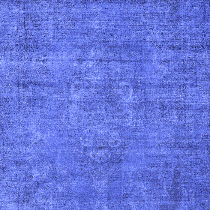 Machine Washable Oriental Blue Industrial Rug, wshurb1678blu