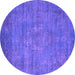 Round Oriental Purple Industrial Rug, urb1678pur