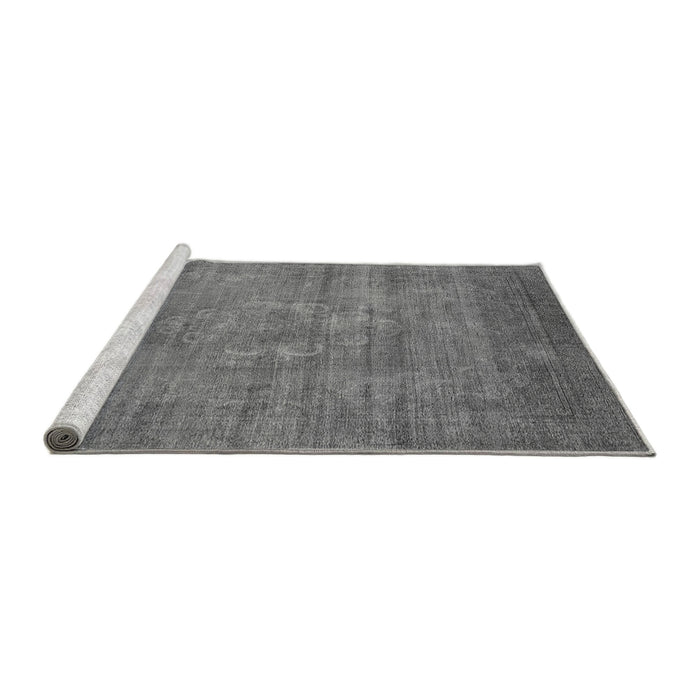 Sideview of Machine Washable Oriental Gray Industrial Rug, wshurb1678gry