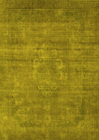 Oriental Yellow Industrial Rug, urb1678yw