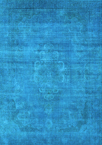 Oriental Light Blue Industrial Rug, urb1678lblu