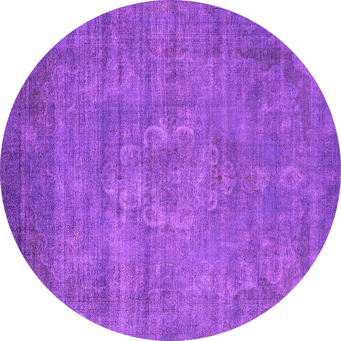 Round Oriental Pink Industrial Rug, urb1678pnk
